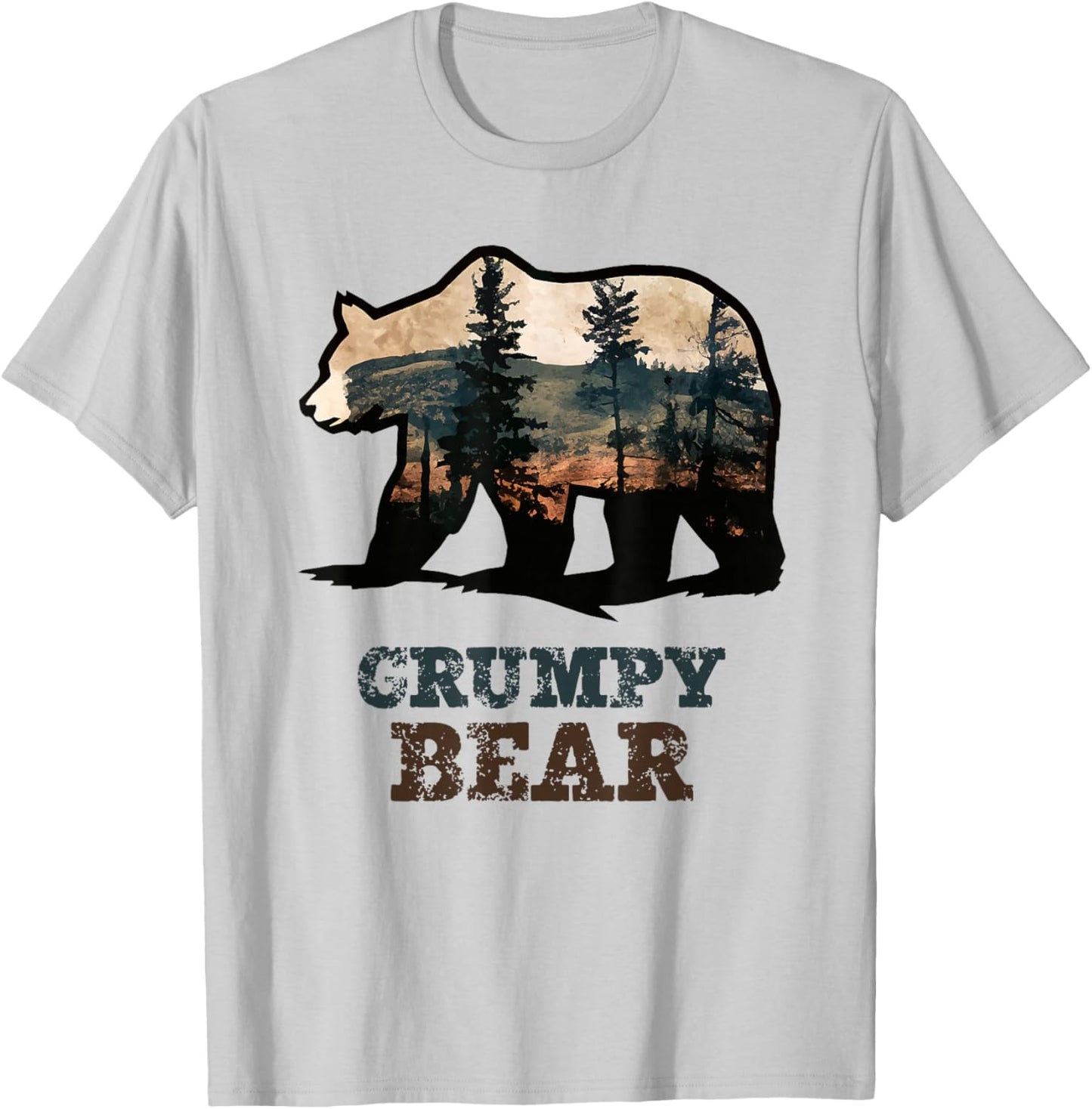 Grumpy Bear Vintage Retro Funny T-Shirt - T-Shirt | Ash