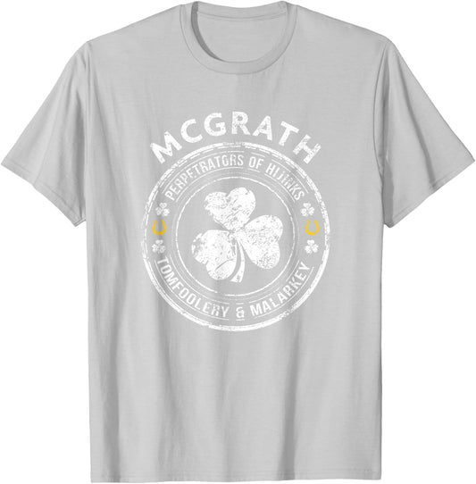 McGrath Irish Family Name T-Shirt - T-Shirt | Ash