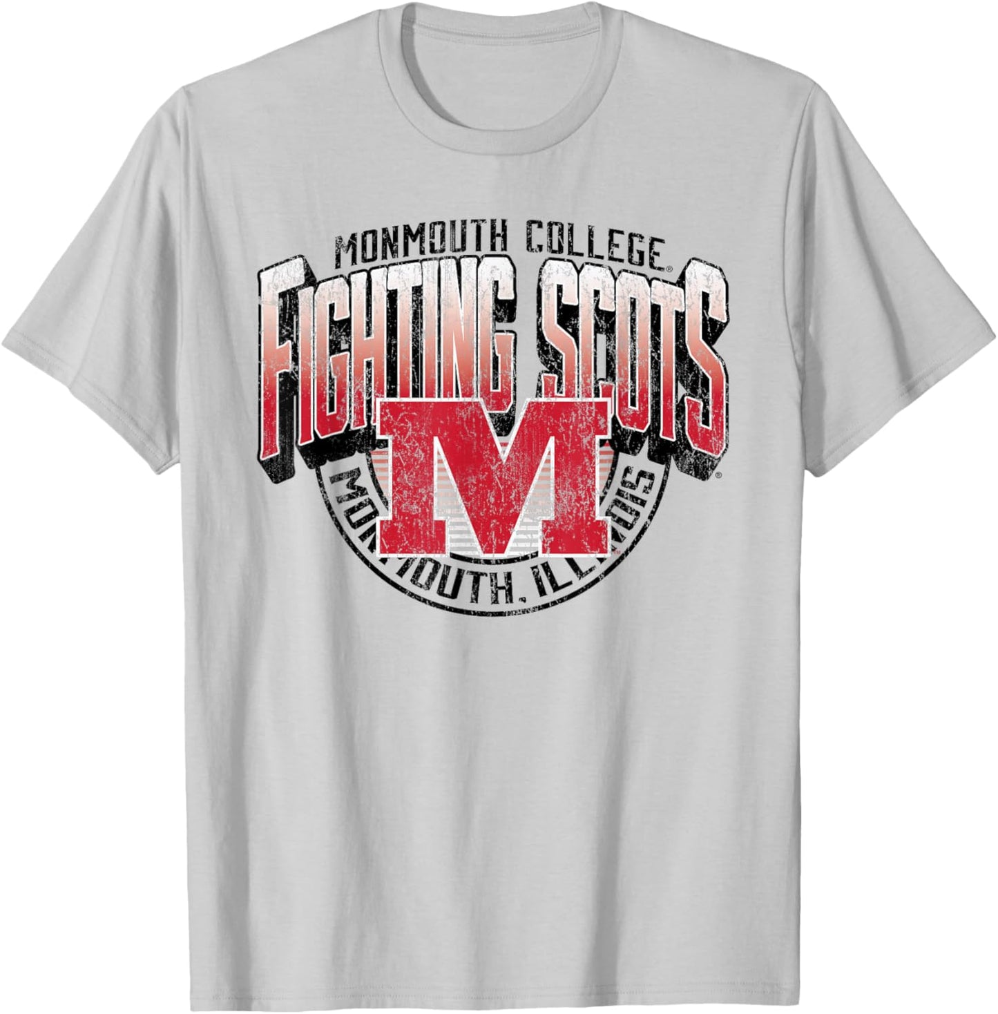 Monmouth College Fighting Scots Vintage Major Gray T-Shirt - T-Shirt | Ash