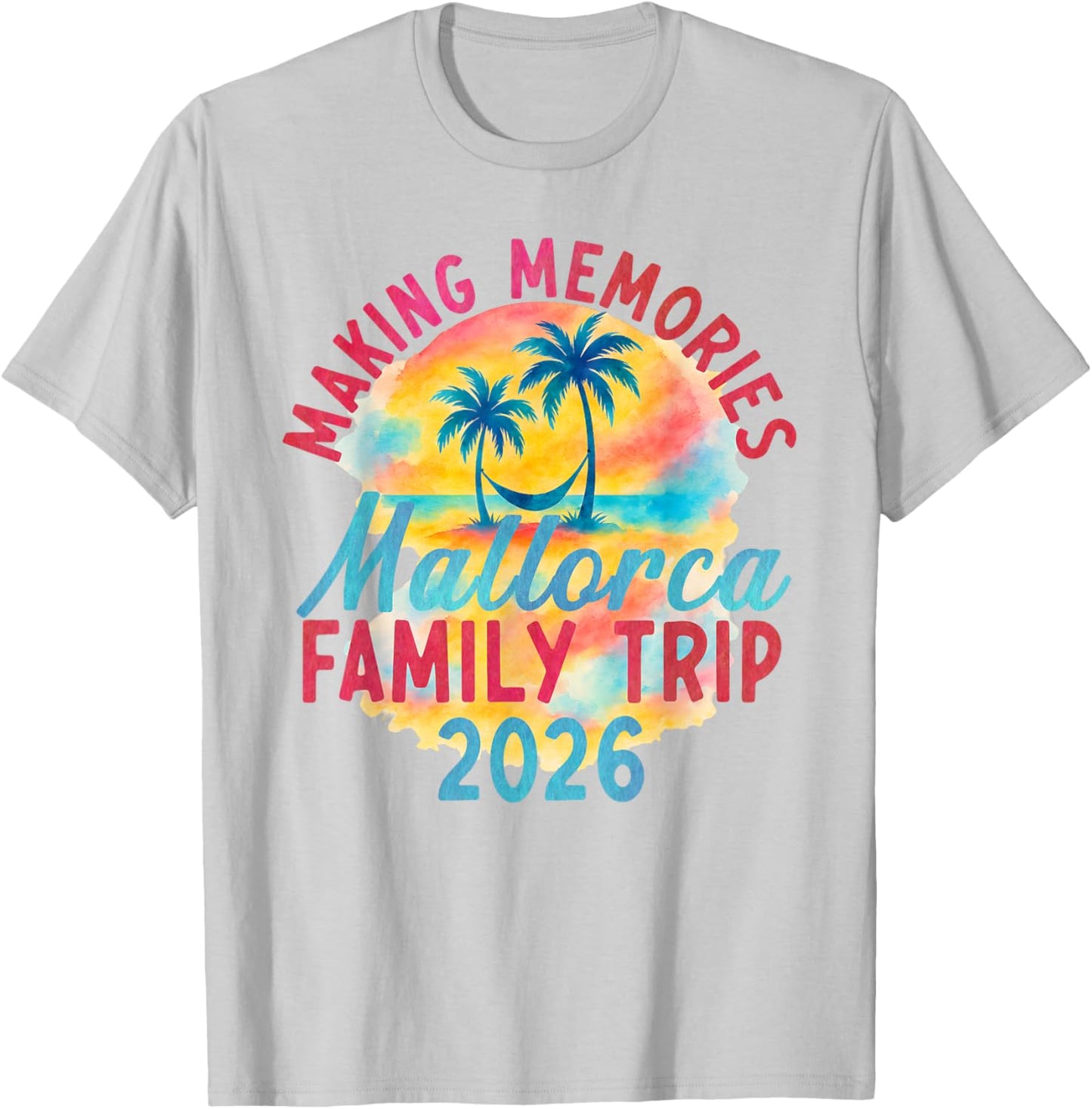 Family Mallorca Vacation 2026 Summer Vacation Matching T-Shirt - T-Shirt | Ash