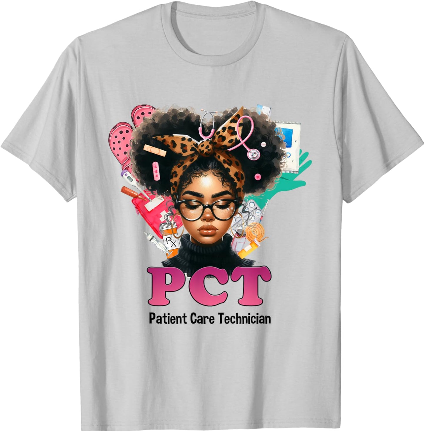 In My Patient Care Technician Era PCT Affrican PCT women T-Shirt - T-Shirt | Ash