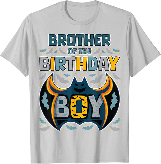 Brother of the Birthday Boy Family Party Kids Boys Matching T-Shirt - T-Shirt | Ash