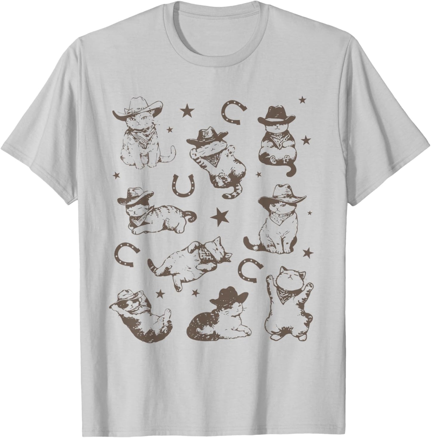 Cowboy Cats And Kittens Western Cowboy Vintage 90s Cowgirl T-Shirt - T-Shirt | Ash