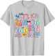 Retro Hello Kindergarten Disco Ball Teacher Rainbow Kids T-Shirt - T-Shirt | Ash