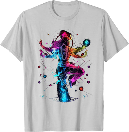 Shiva spiritual hindu god tandava dance yoga meditation T-Shirt - T-Shirt | Ash