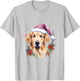 Golden Retriever Lavender Christmas Winter Dog T-Shirt - T-Shirt | Ash