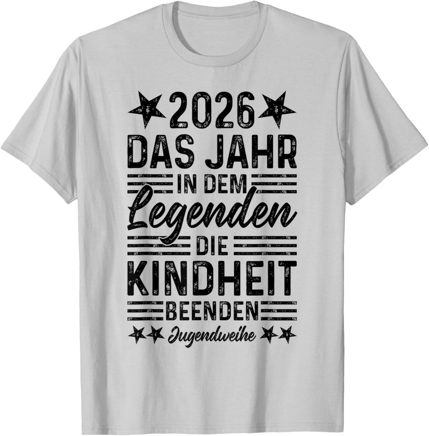 Youth Consecration 2026 Year in the Legends End Childhood T-Shirt - T-Shirt | Ash