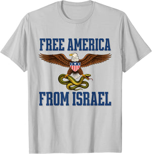 Free America from Israel T-Shirt - T-Shirt | Ash