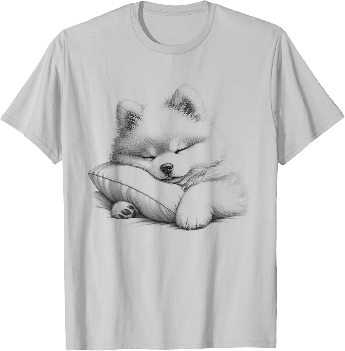 Funny Sleepy Pomsky Dog Pajama Kids Boys Girls T-Shirt - T-Shirt | Ash