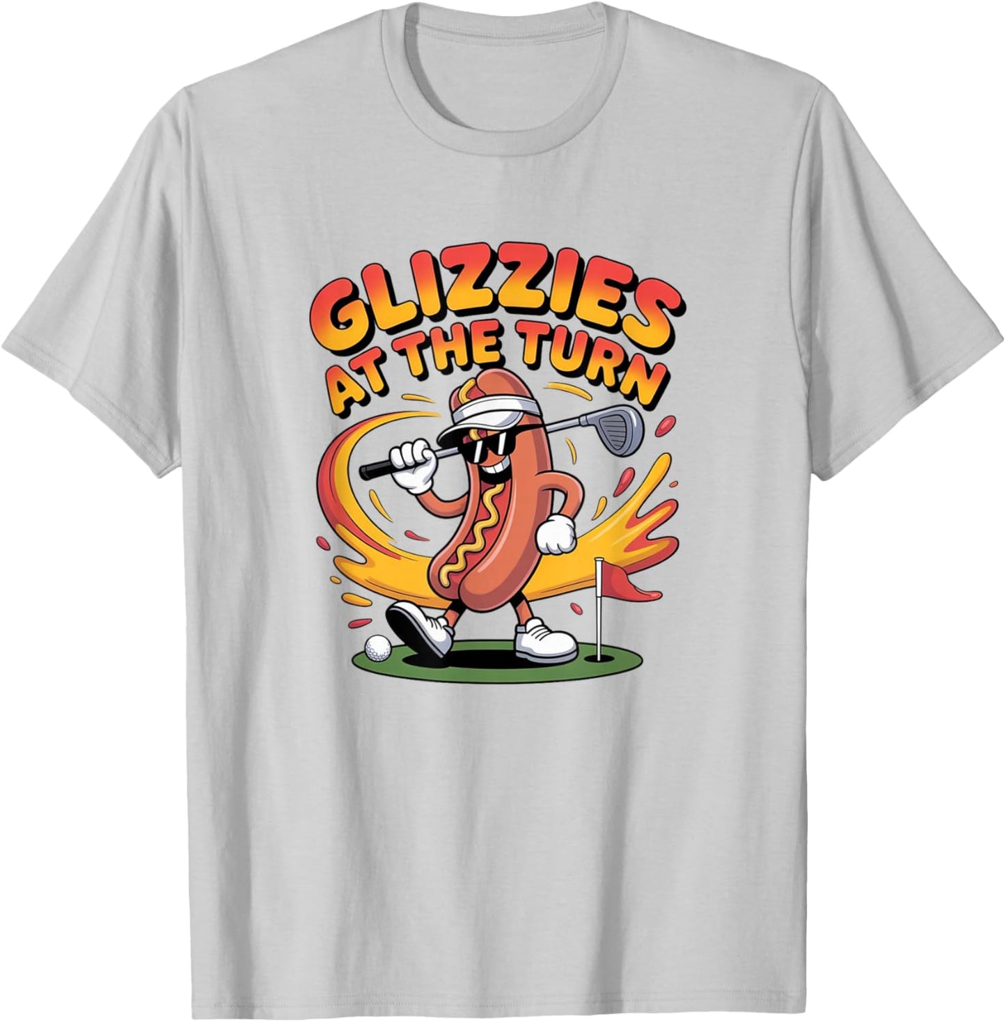 Glizzy at The Turn Golf Design T-Shirt - T-Shirt | Ash