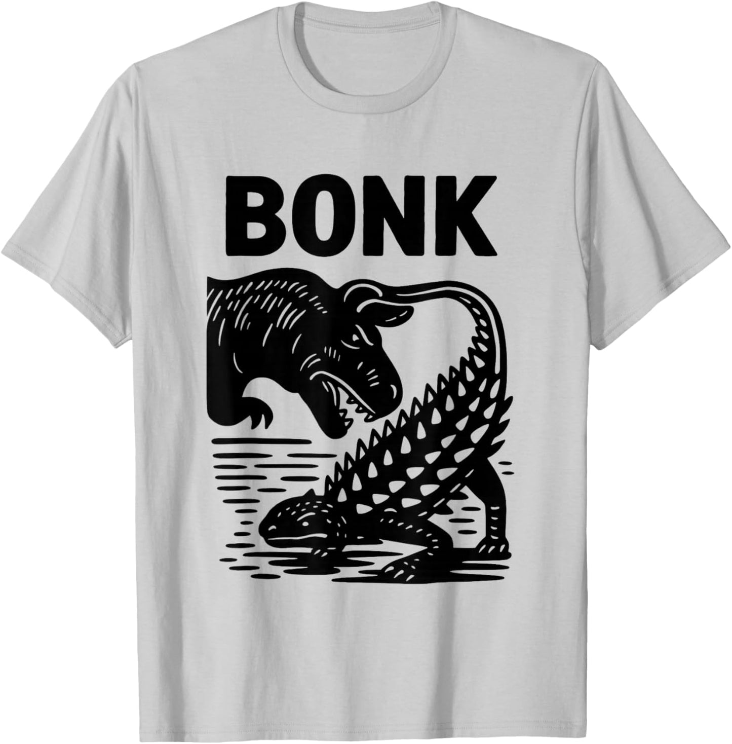 Funny Bonk Dinosaur Prehistoric Humour Ankylosaurus Dino T-Shirt - T-Shirt | Ash