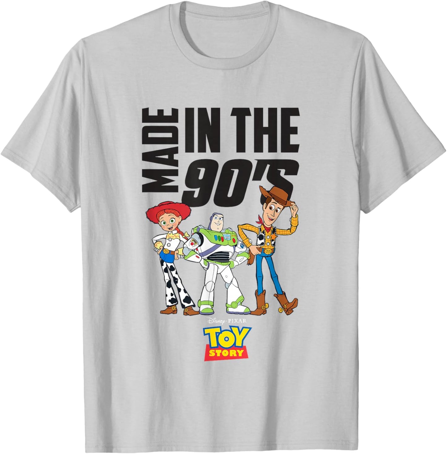 Disney Pixar Toy Story Made In The 90's Group Shot T-Shirt - T-Shirt | Ash