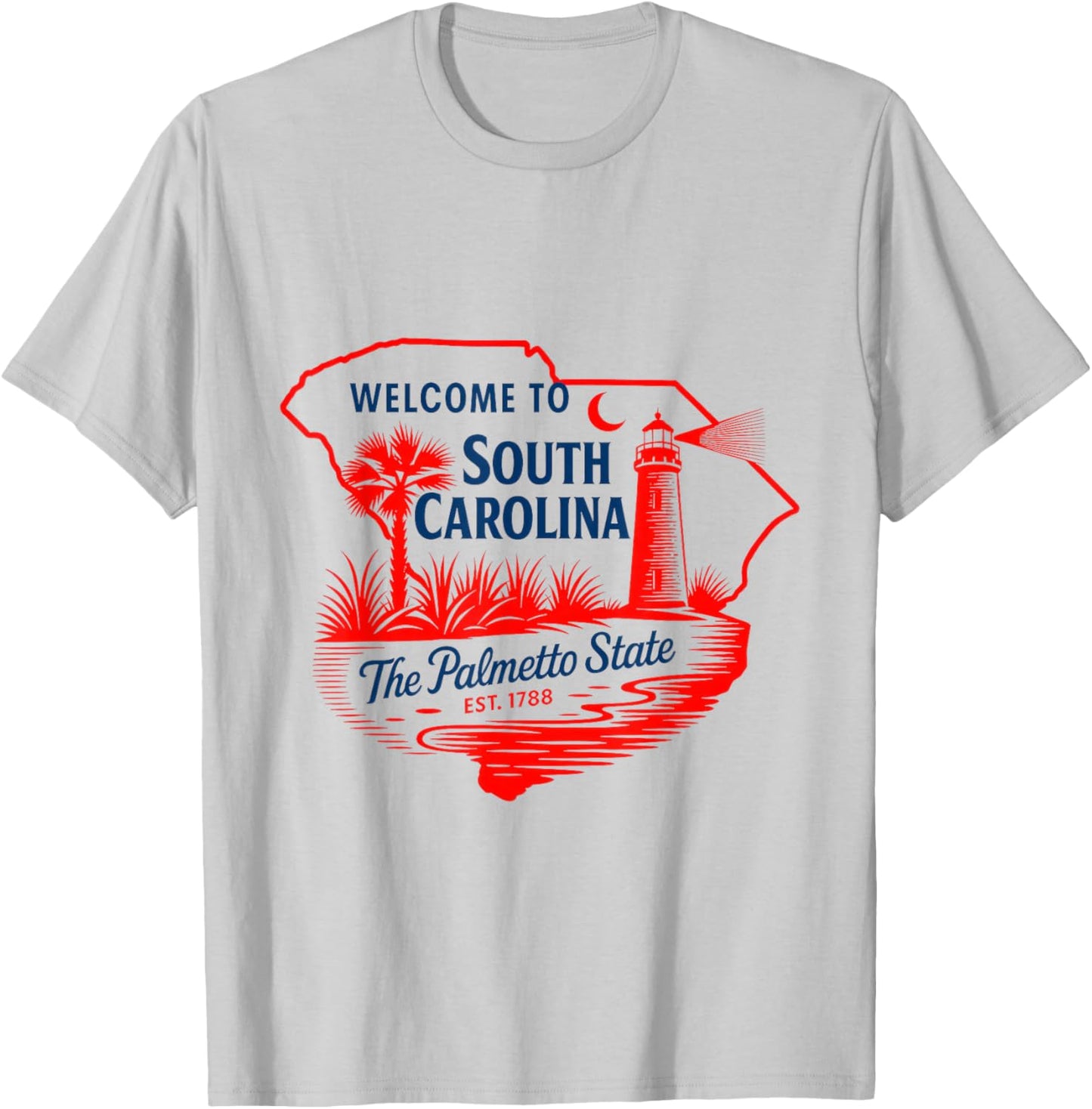 Bienvenue en Caroline du Sud, l'État du Palmetto T-Shirt - T-Shirt | Ash