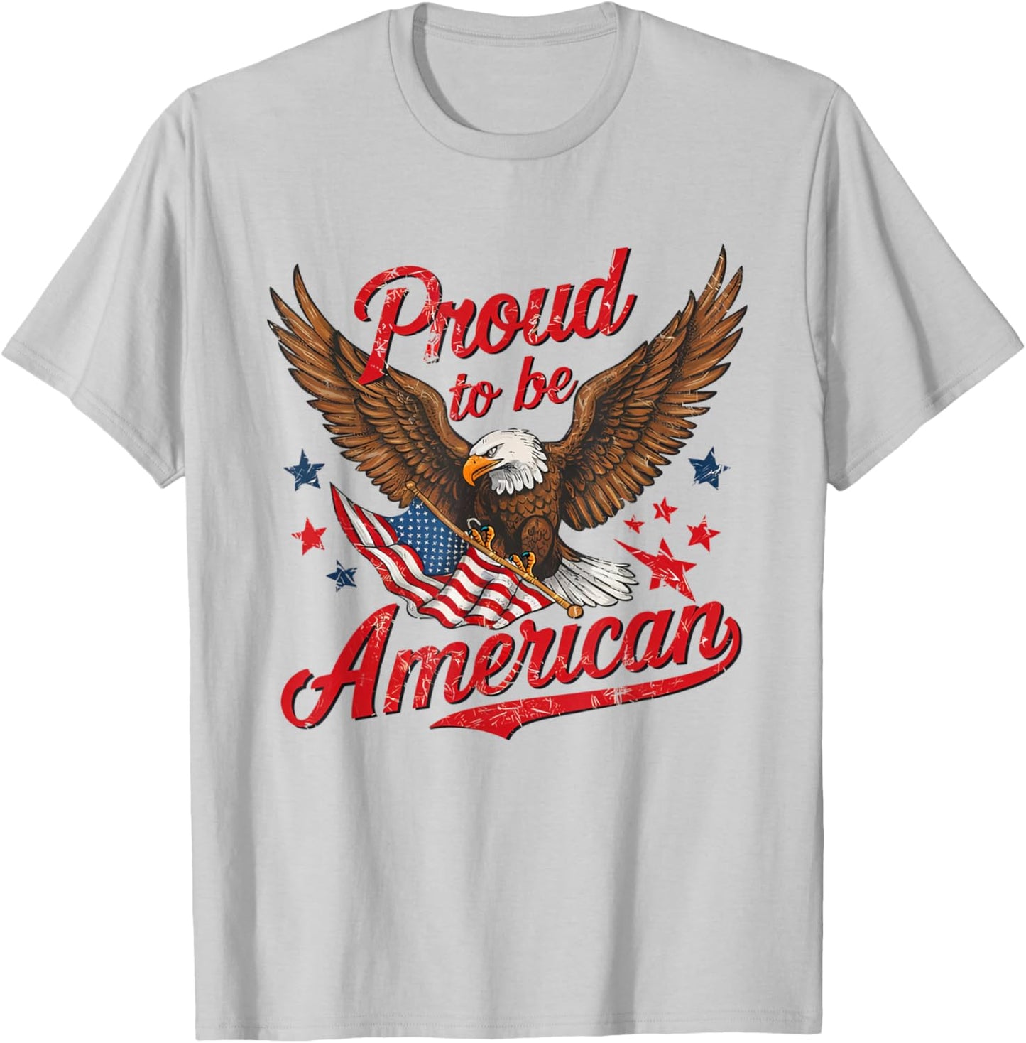 Retro Proud To Be An American 4th Of July Toddler Kids T-Shirt - T-Shirt | Ash