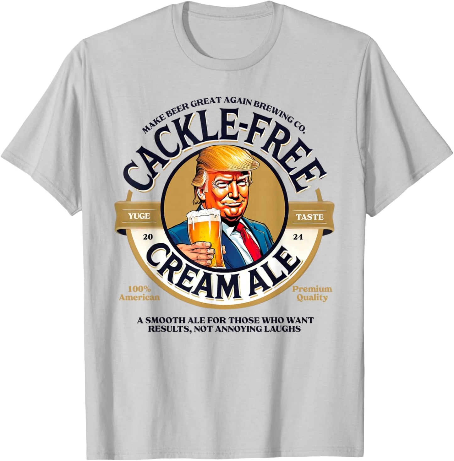 Funny German Oktoberfest Bavarian Trump Beer T-Shirt - T-Shirt | Ash