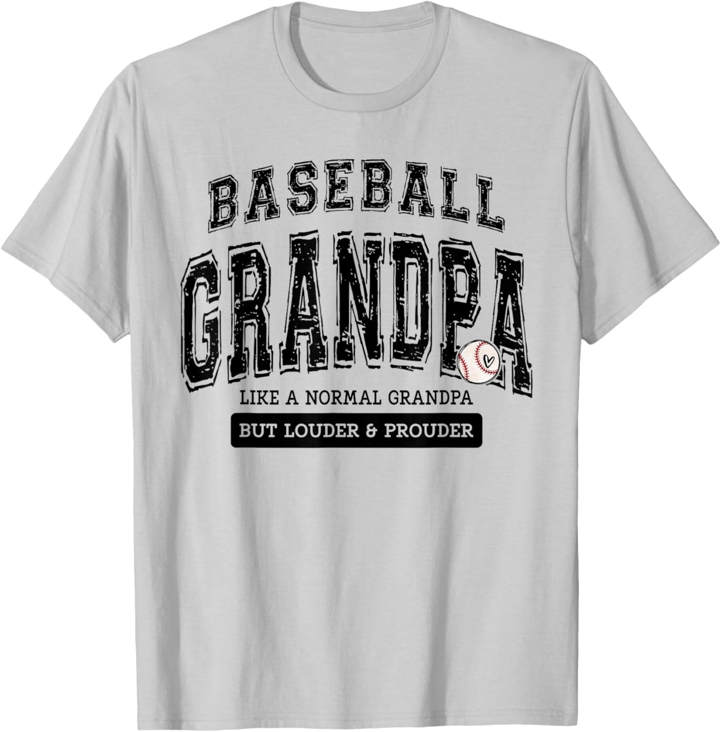 Baseball Grandpa Baseball Father's Day Loud Proud Family T-Shirt - T-Shirt | Ash