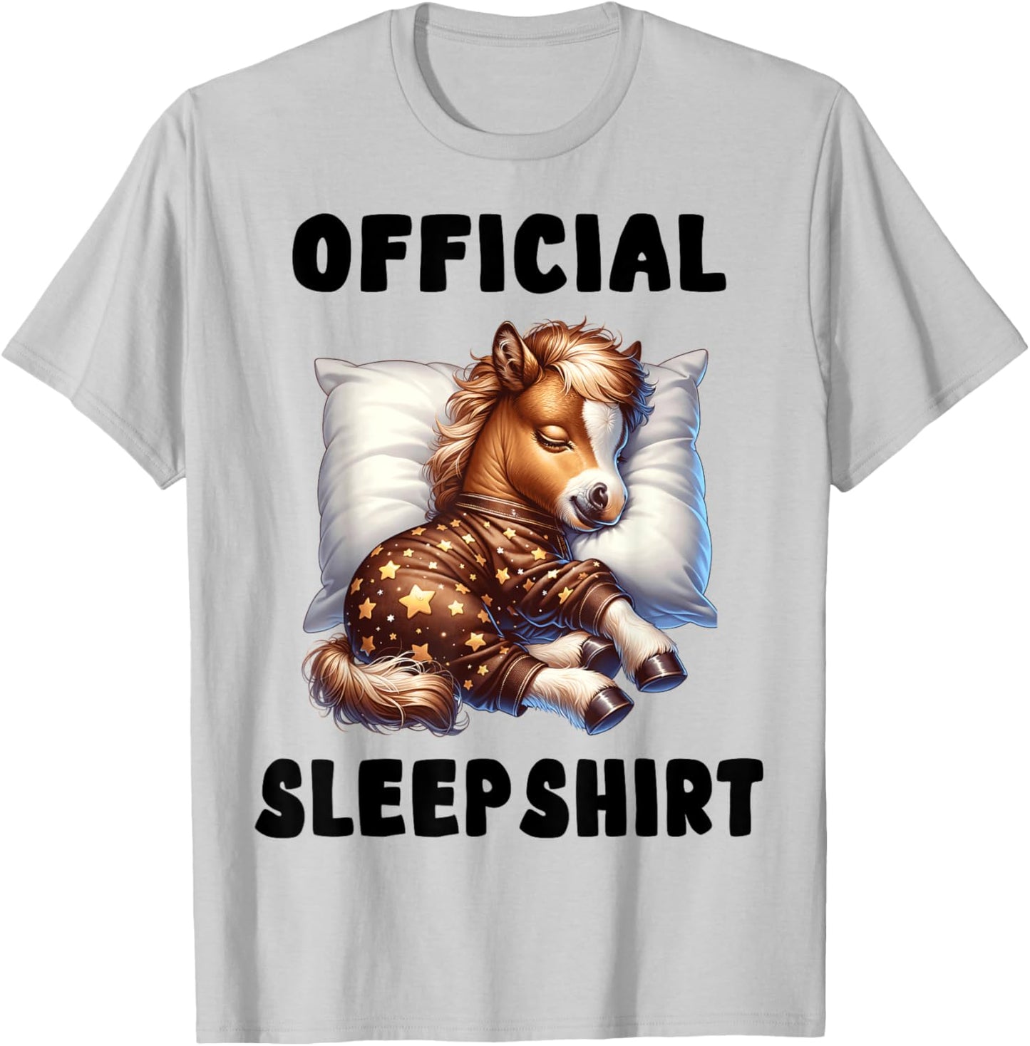 Horse - Official Sleepshirt Pajamas Nightgown T-Shirt - T-Shirt | Ash