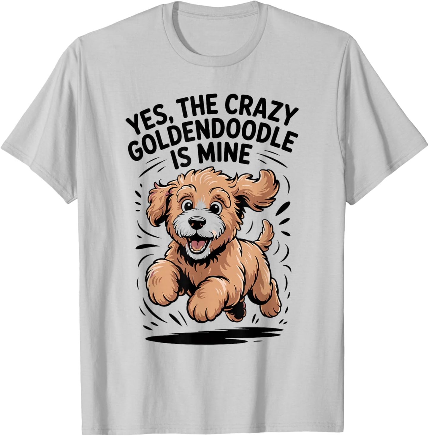 Cute Pet Cross Dog Mix Breed Poodle Cool Funny Goldendoodle T-Shirt - T-Shirt | Ash
