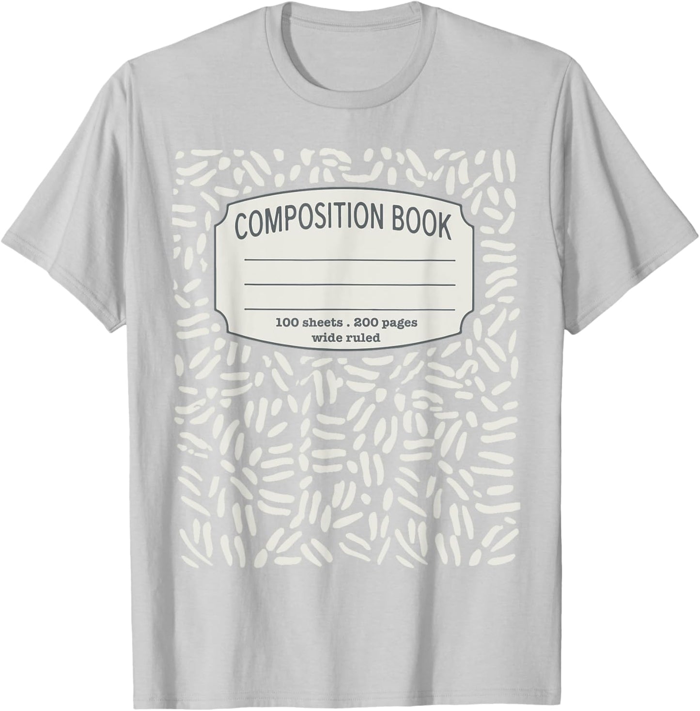 Composition Notebook Costume - Matching Group Halloween T-Shirt - T-Shirt | Ash