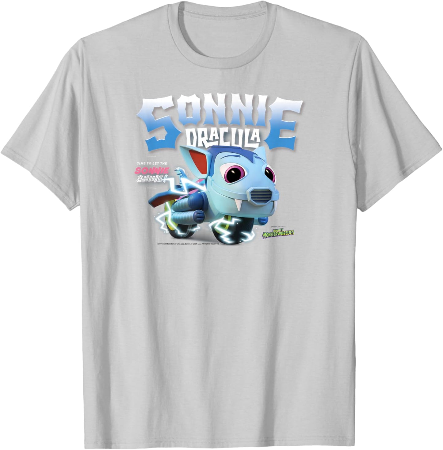DreamWorks Mighty MonsterWheelies Sonnie Dracula T-Shirt - T-Shirt | Ash