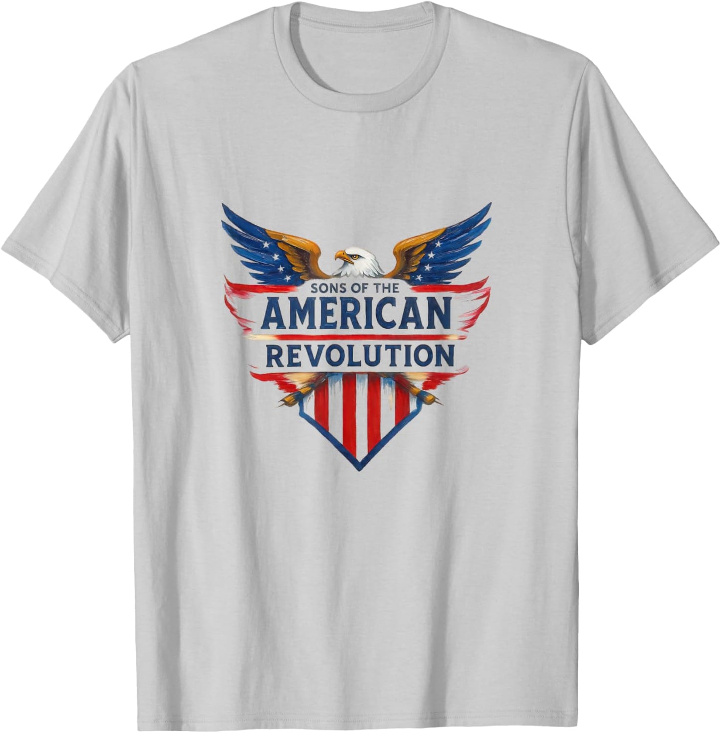 Sons American Revolution Eagle Logo Liberty and Country USA T-Shirt - T-Shirt | Ash