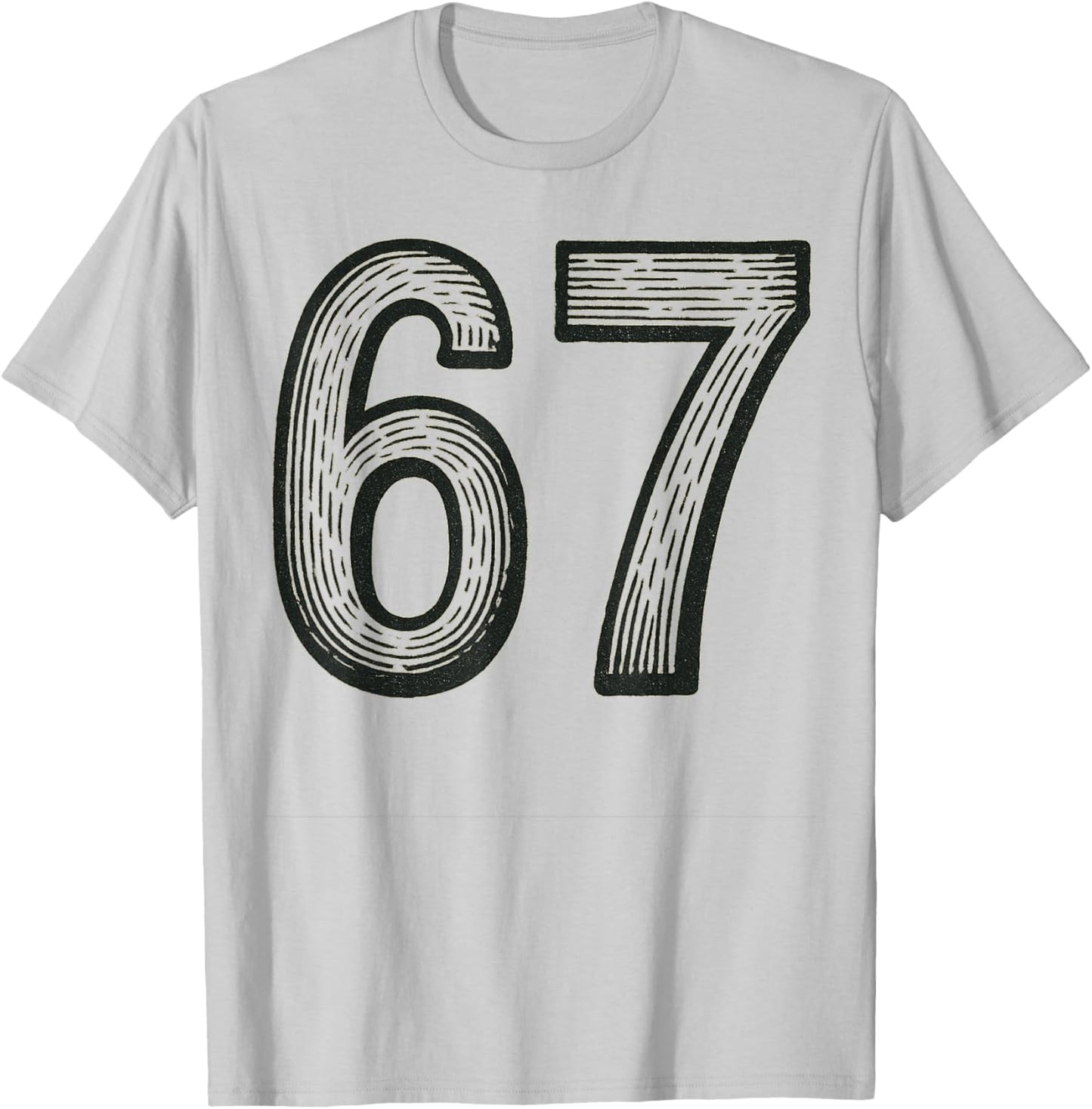 67 Six Seven 6 7 Meme Design Funny 6 7 T-Shirt - T-Shirt | Ash