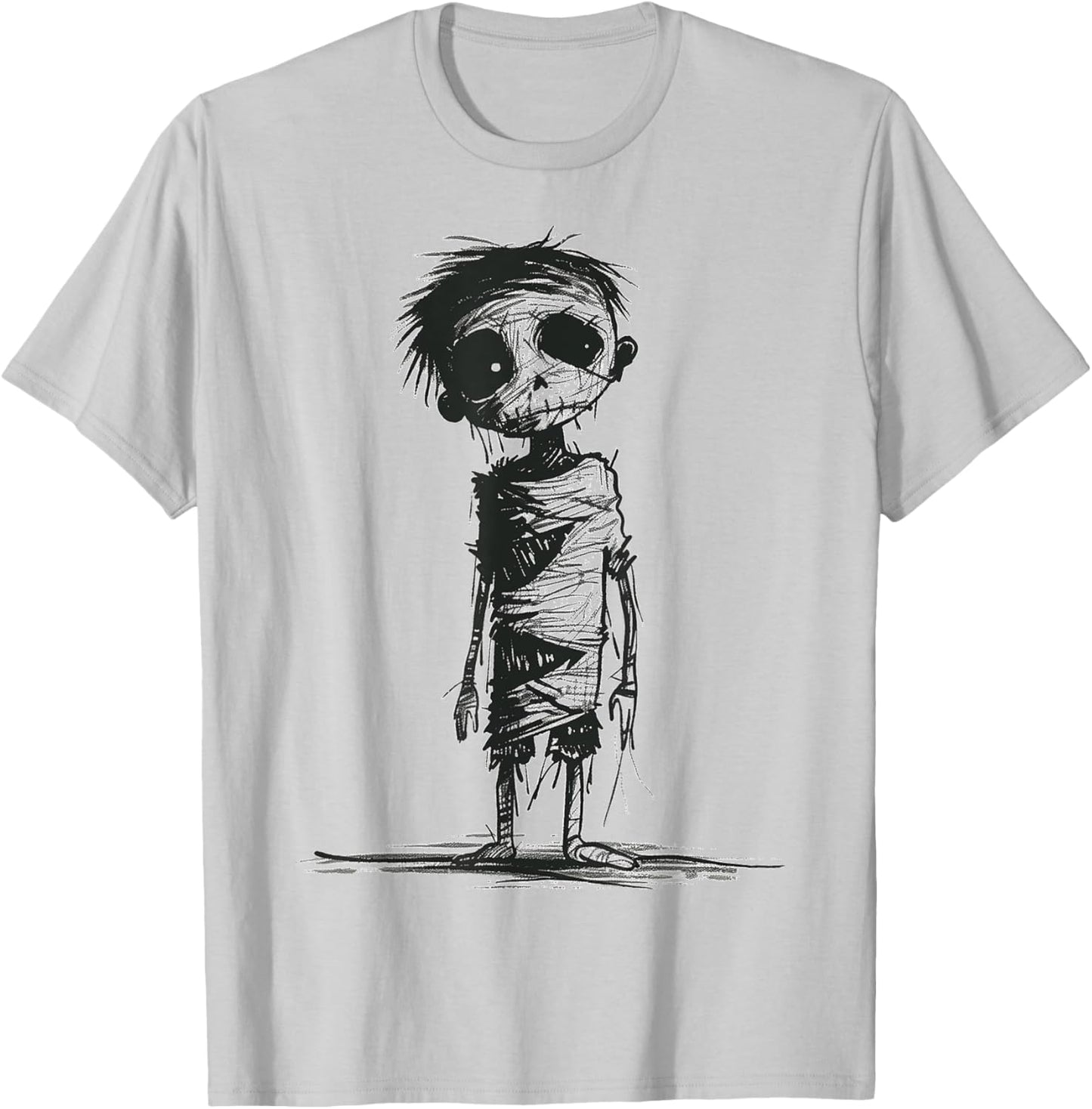 Zombie Costume Halloween Graphic Art Zombie T-Shirt - T-Shirt | Ash