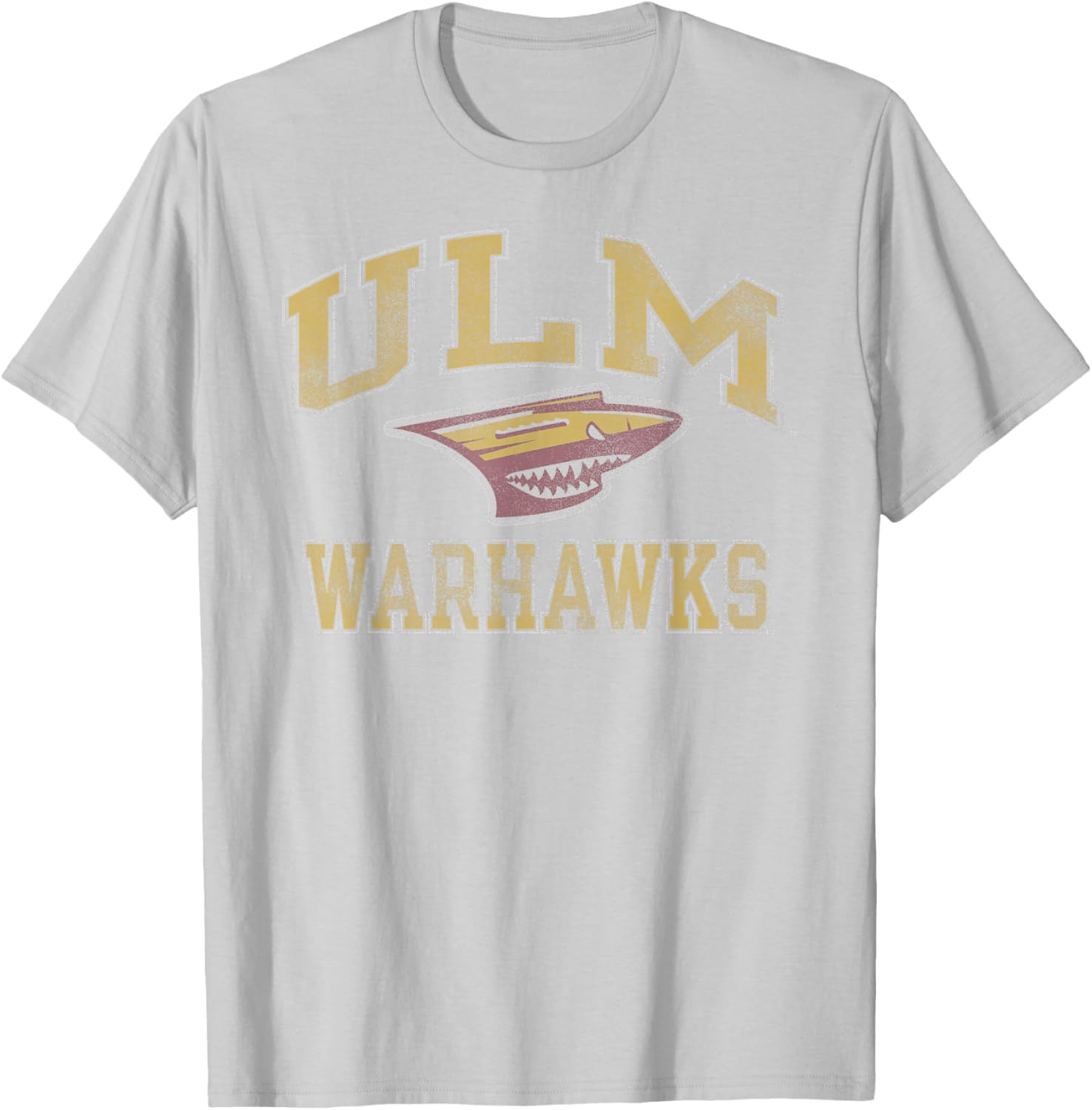 Louisiana Monroe Warhawks Vintage Worn Gray T-Shirt - T-Shirt | Ash