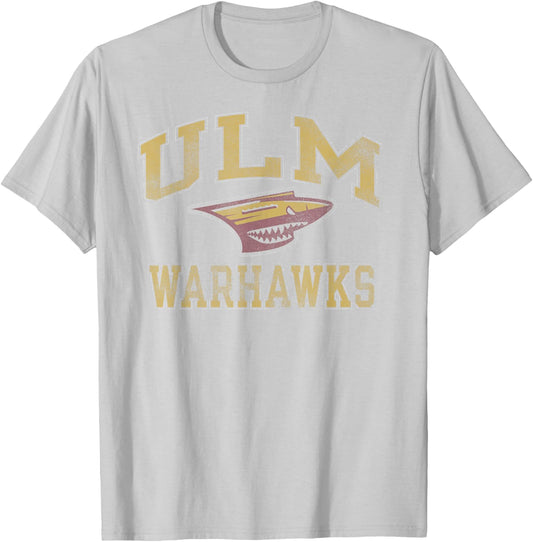 Louisiana Monroe Warhawks Vintage Worn Gray T-Shirt - T-Shirt | Ash