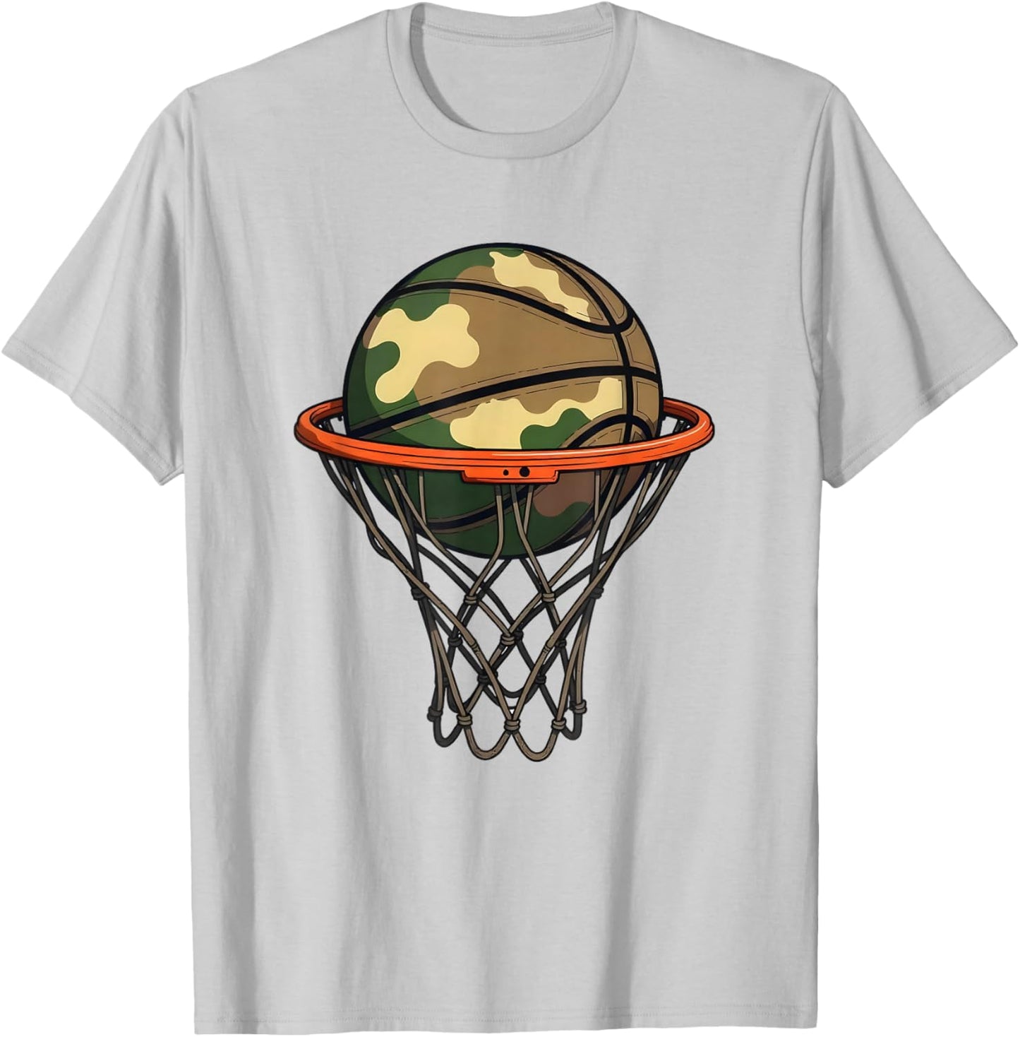 Basketball Camouflage - Basketball Player Camo T-Shirt - T-Shirt | Ash