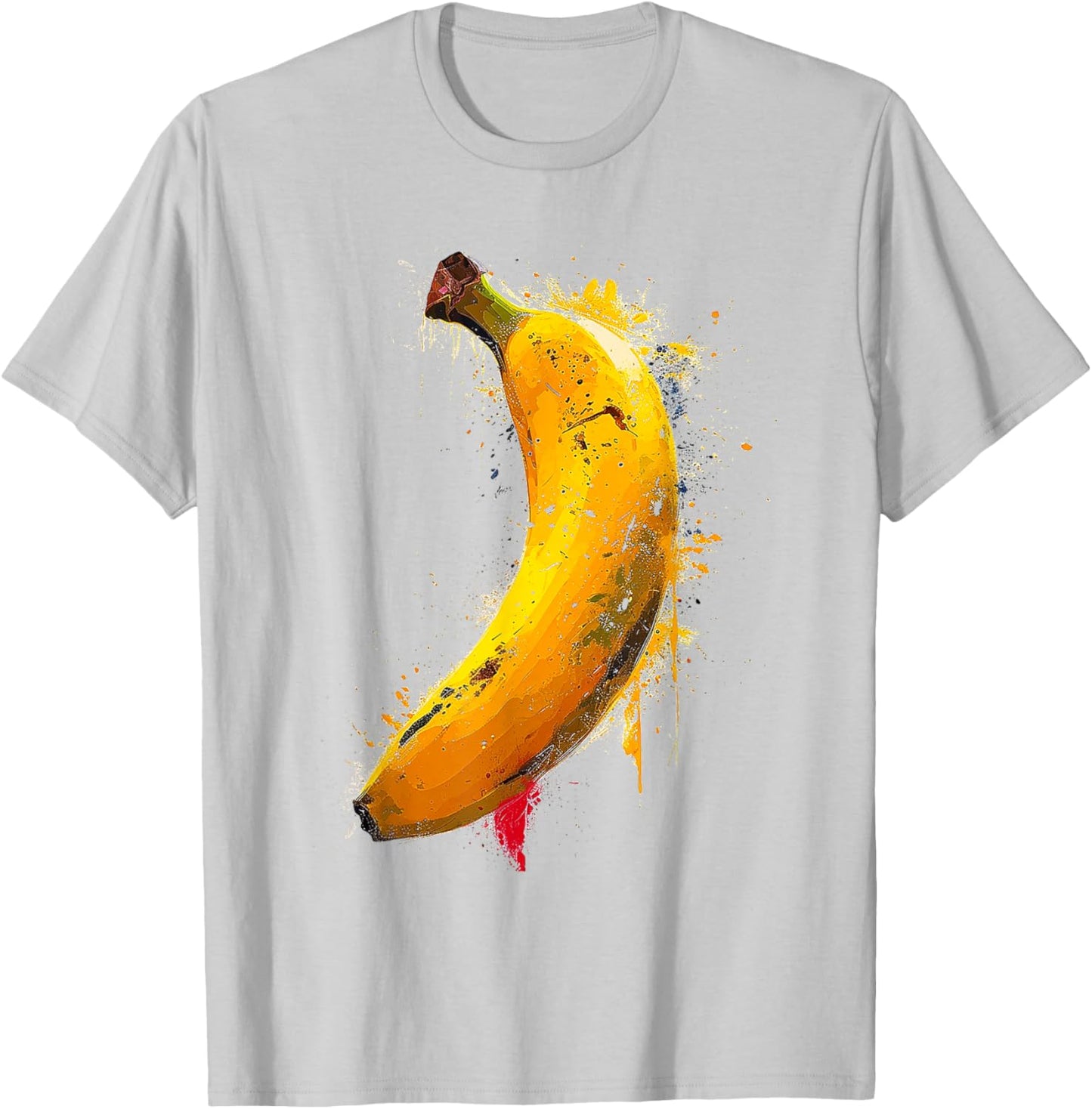Banana Abstract Graphic Painting Art Fruit Banana T-Shirt - T-Shirt | Ash