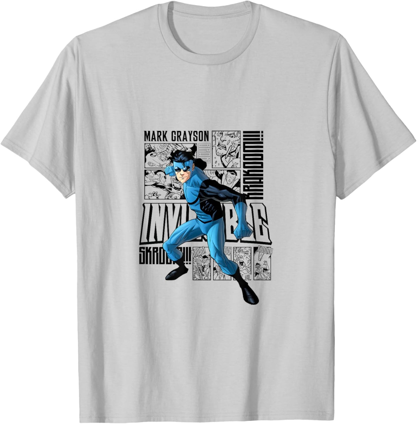 Invincible Blue Suit Collage T-Shirt - T-Shirt | Ash