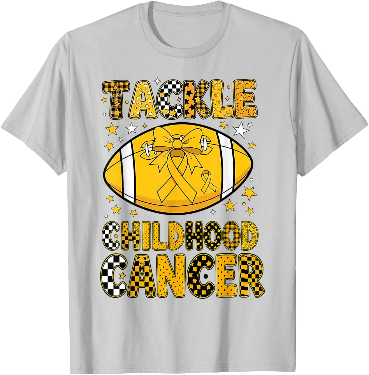 Childhood Tackle Football Childhood Cancer Awareness Women T-Shirt - T-Shirt | Ash