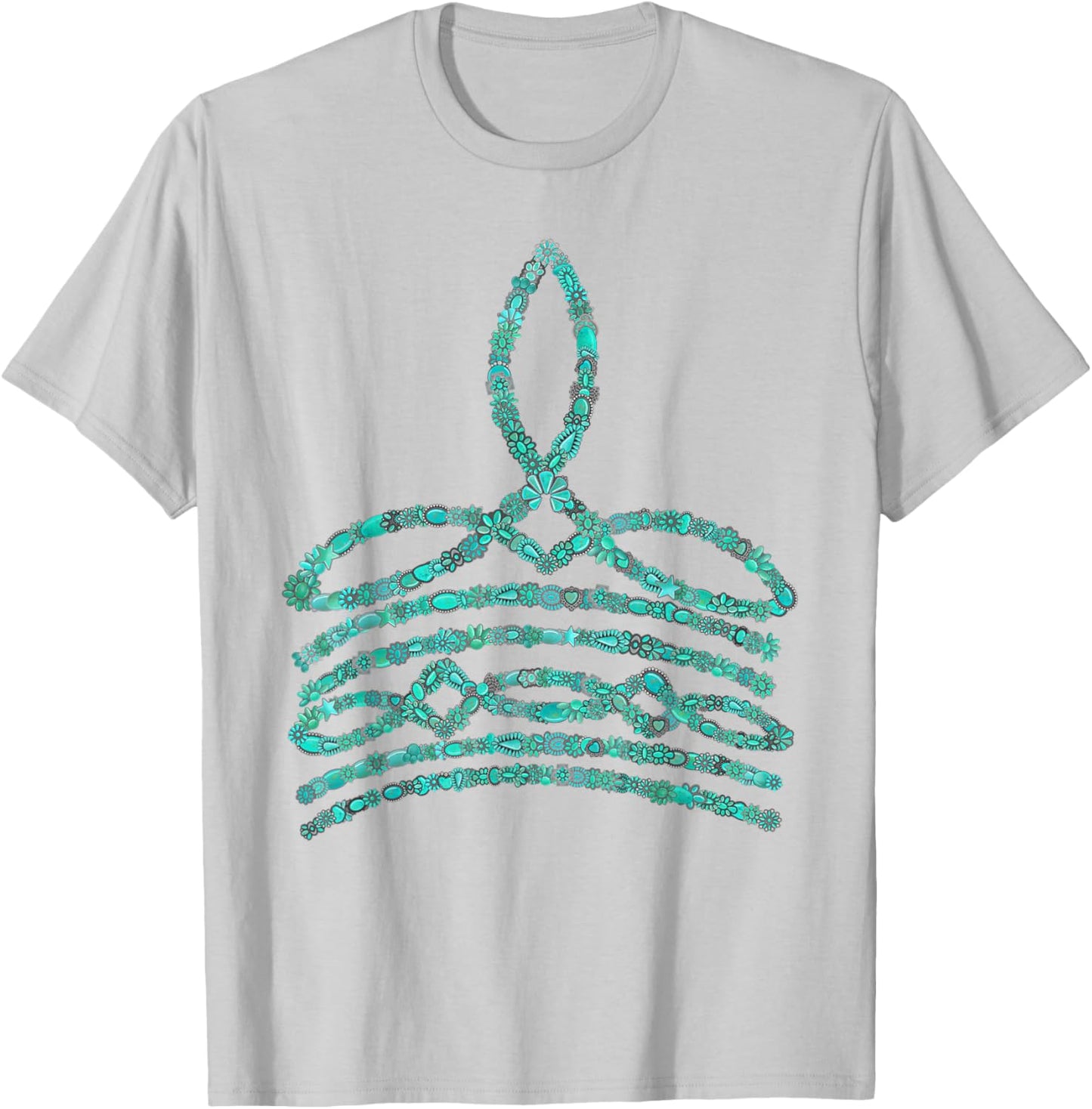 Western Boho Cowboy Boots Turquoise Boot Stitch Western Girl T-Shirt - T-Shirt | Ash