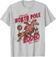 Vintage North Pole Rodeo Cowboy Santa Country Christmas T-Shirt - T-Shirt | Ash