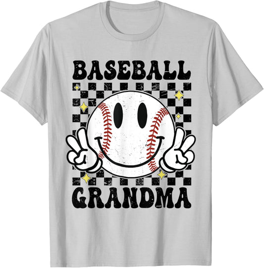 Baseball Grandma - Game Day Baseball Grandma T-Shirt - T-Shirt | Ash