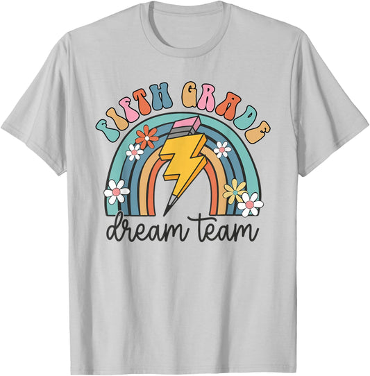 Fifth Grade Dream Team 1st Day of 5th Grade Back to School T-Shirt - T-Shirt | Ash