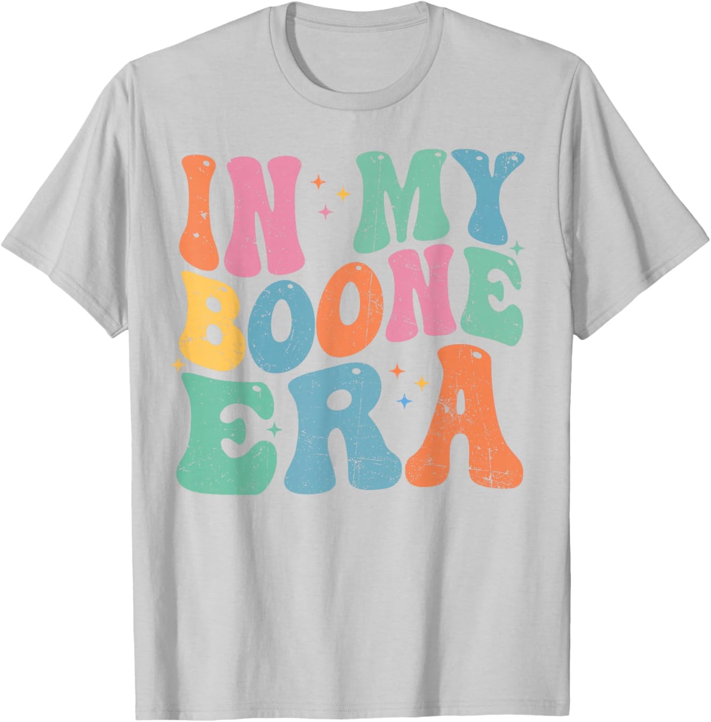in My Boone Era Funny Boone Heart Men Women Kids Groovy T-Shirt - T-Shirt | Ash