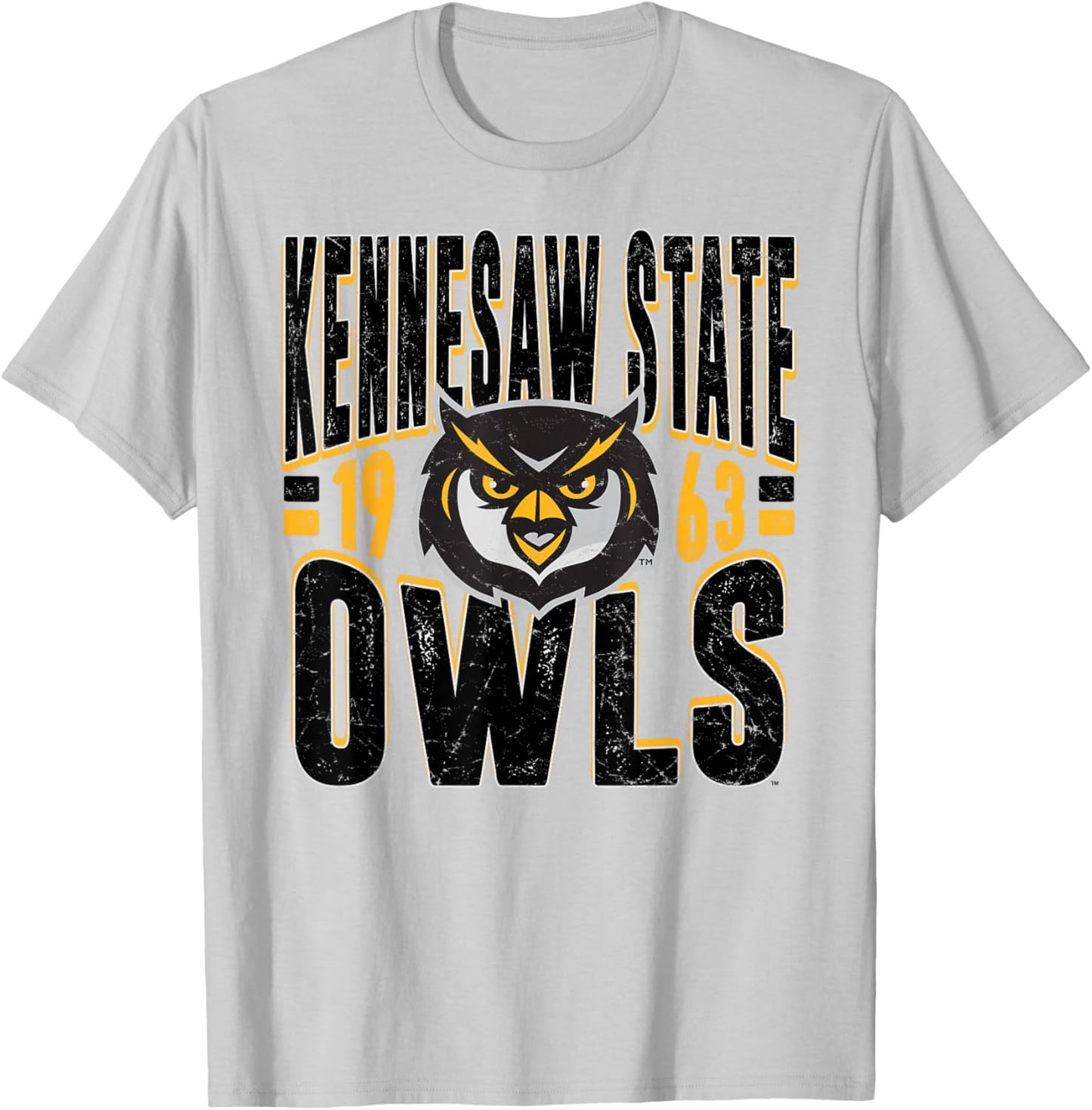 Kennesaw State Owls Vintage 90's Retro White T-Shirt - T-Shirt | Ash