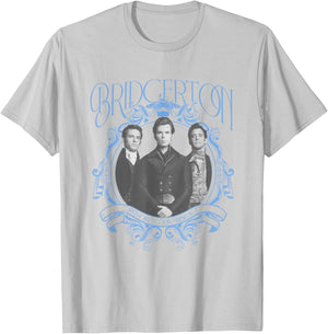 Bridgerton Vintage Chest Portrait - , Blue, Small, Short Sleeve, Classic Fit, Crew Collar, Polyester 65% Cotton 35% T-Shirt - T-Shirt | Ash