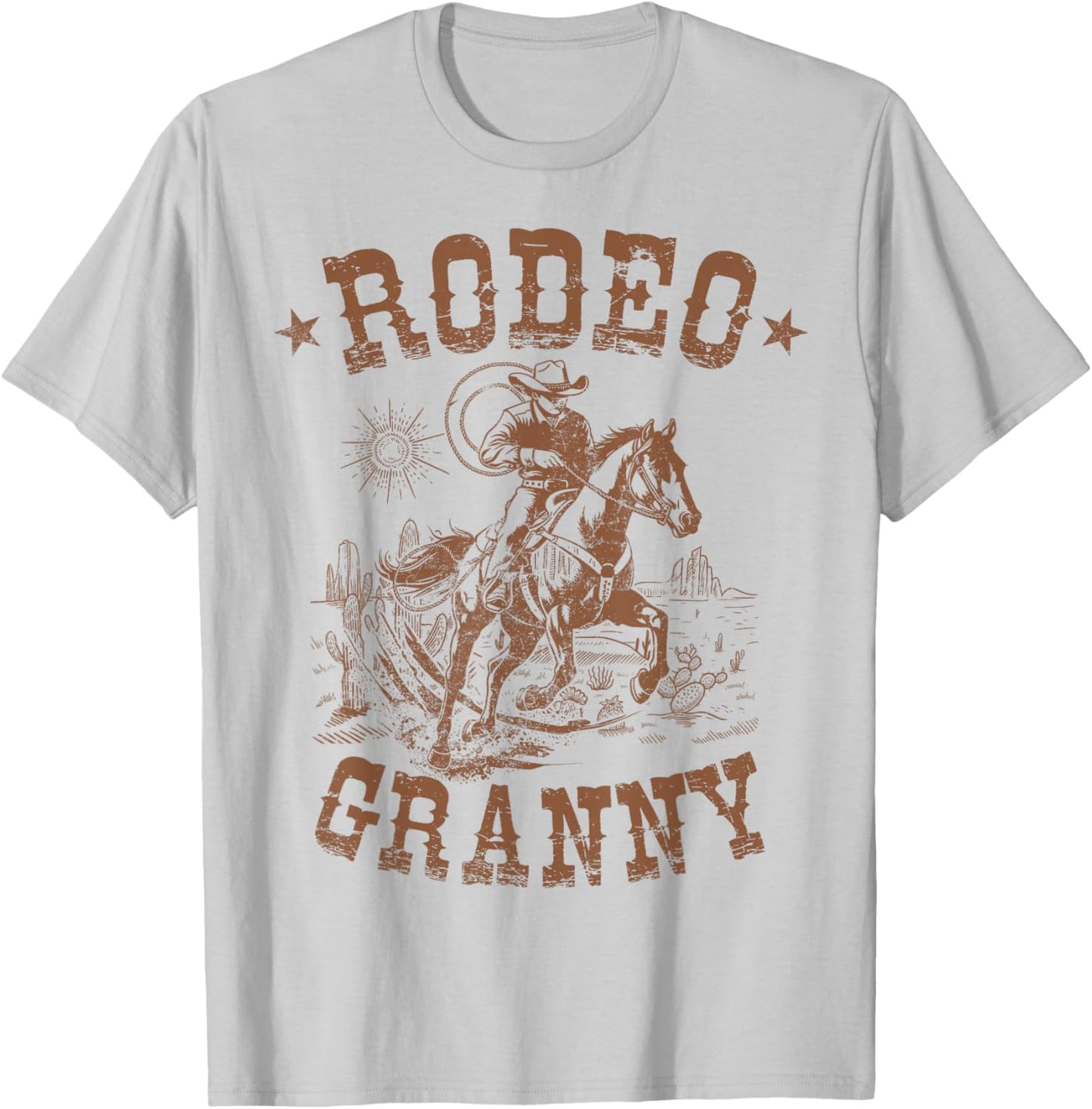 Rodeo Granny Western Cowboy Family Matching Mother's Day T-Shirt - T-Shirt | Ash
