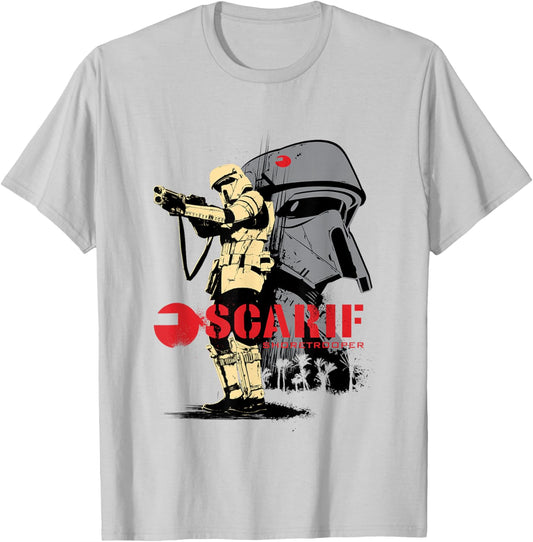 Star Wars Rogue One Iconic Scarif Shoretrooper Big Portrait T-Shirt - T-Shirt | Ash
