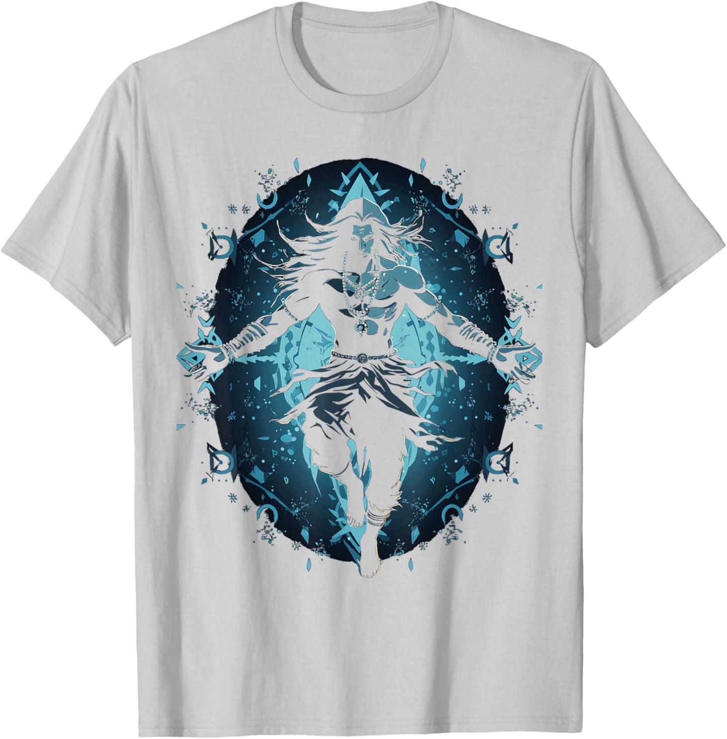 Shiva spiritual hindu god tandava dance yoga meditation T-Shirt - T-Shirt | Ash