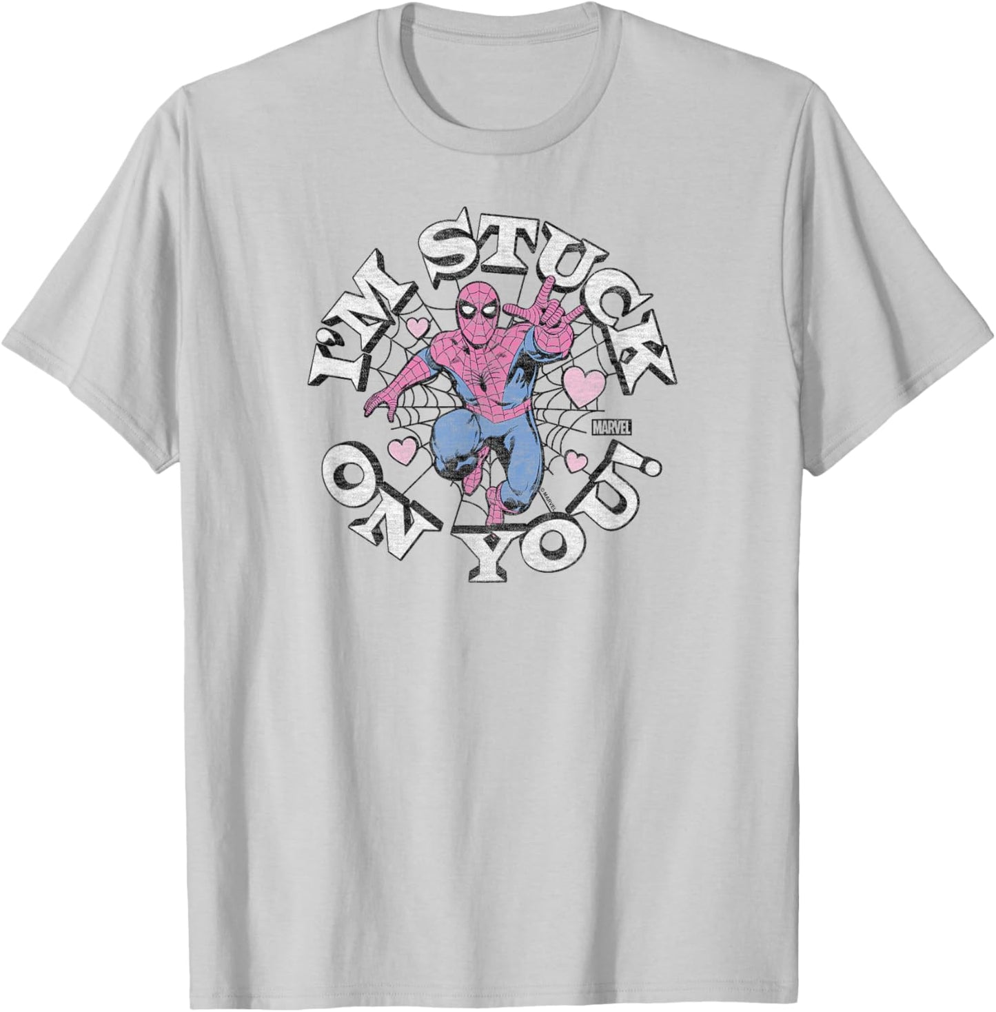 Spider-Man - I'm Stuck On You Valentine's Day T-Shirt - T-Shirt | Ash