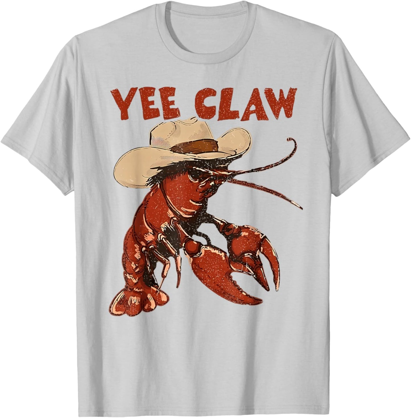 Yee Claw Lobster Cowboy Western Beach Amalfi Coast Trip T-Shirt - T-Shirt | Ash