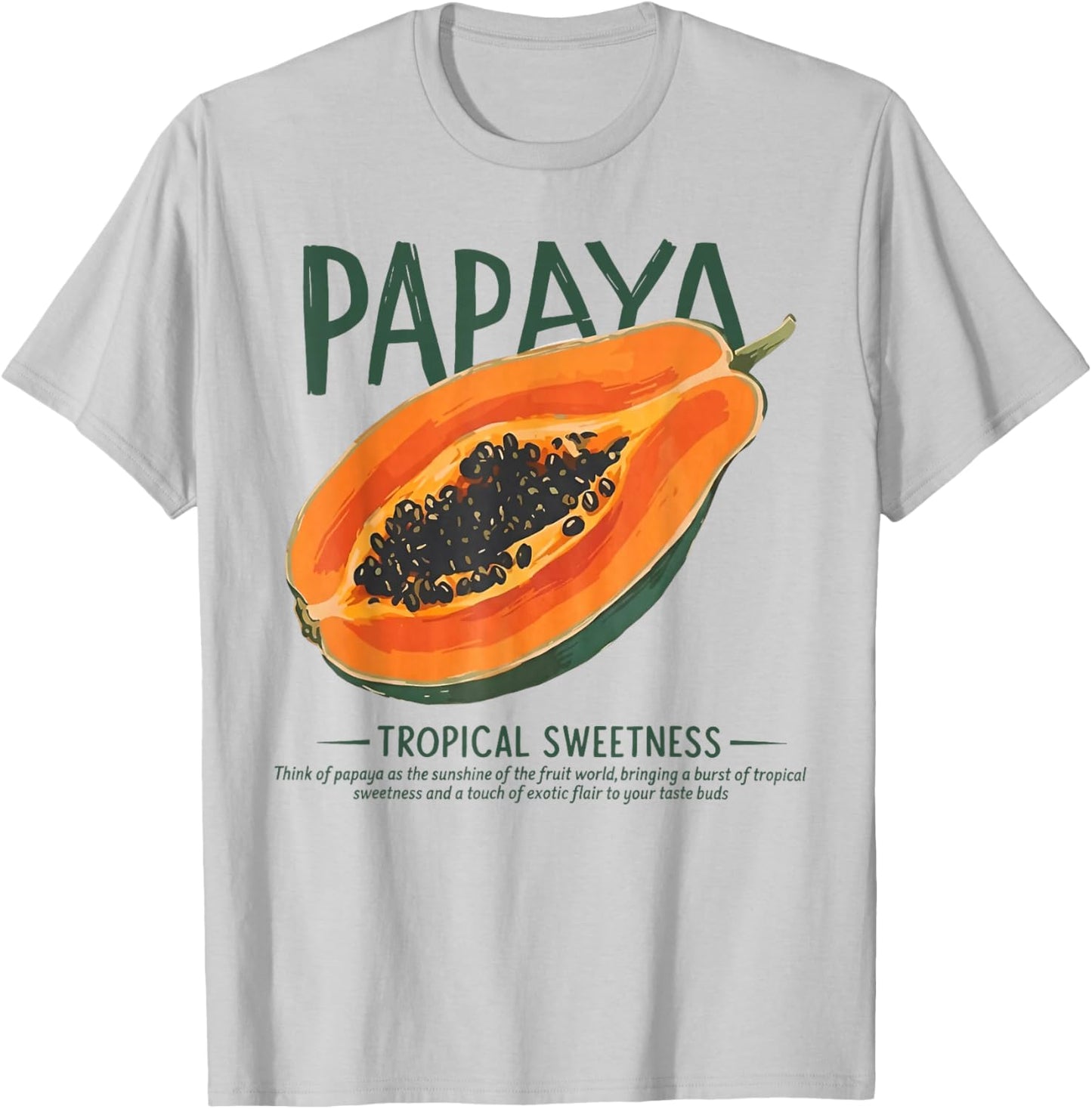 Papaya Tropical Sweetness T-Shirt - T-Shirt | Ash