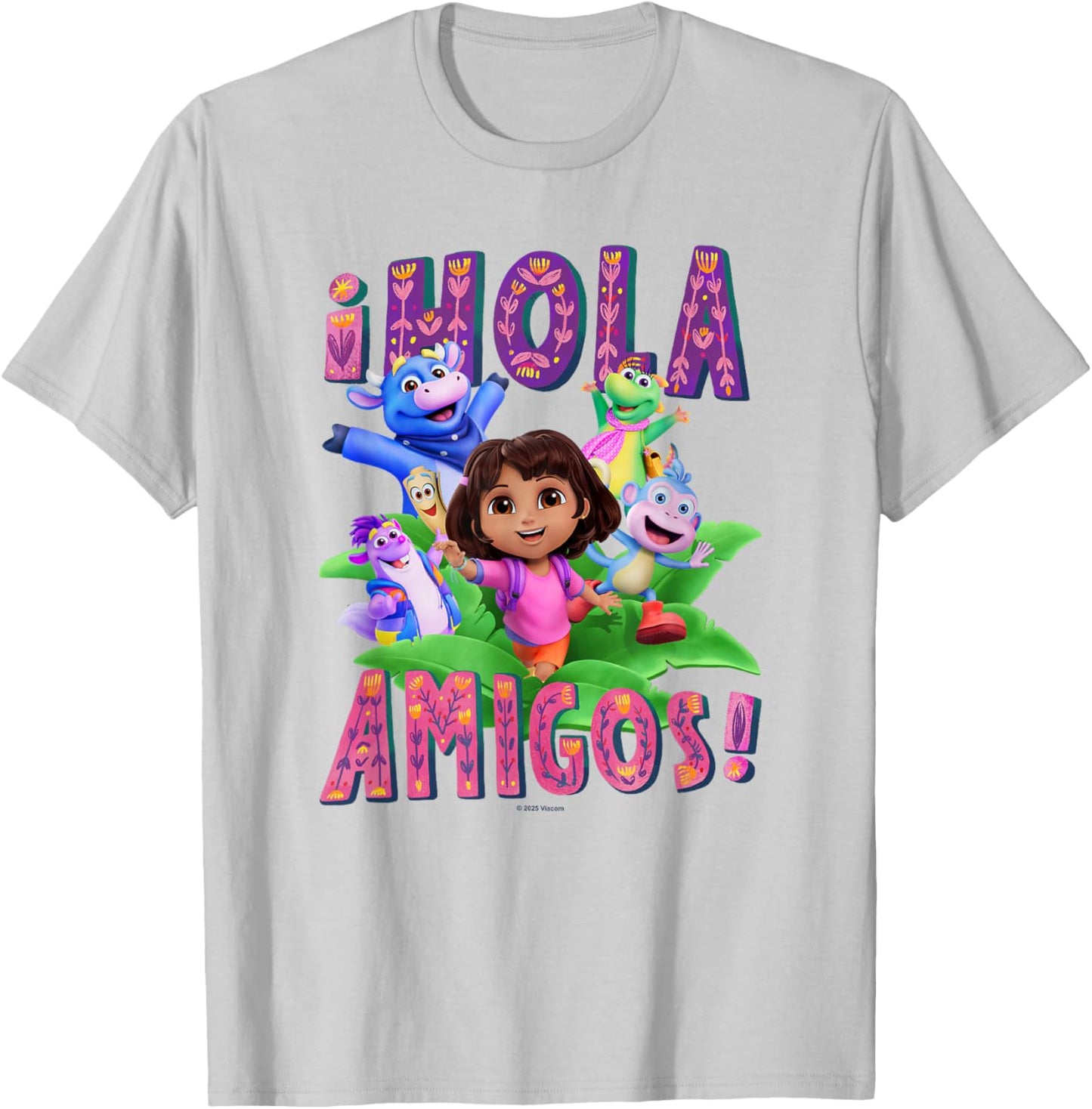 Dora (2024) Hola Amigos T-Shirt - T-Shirt | Ash