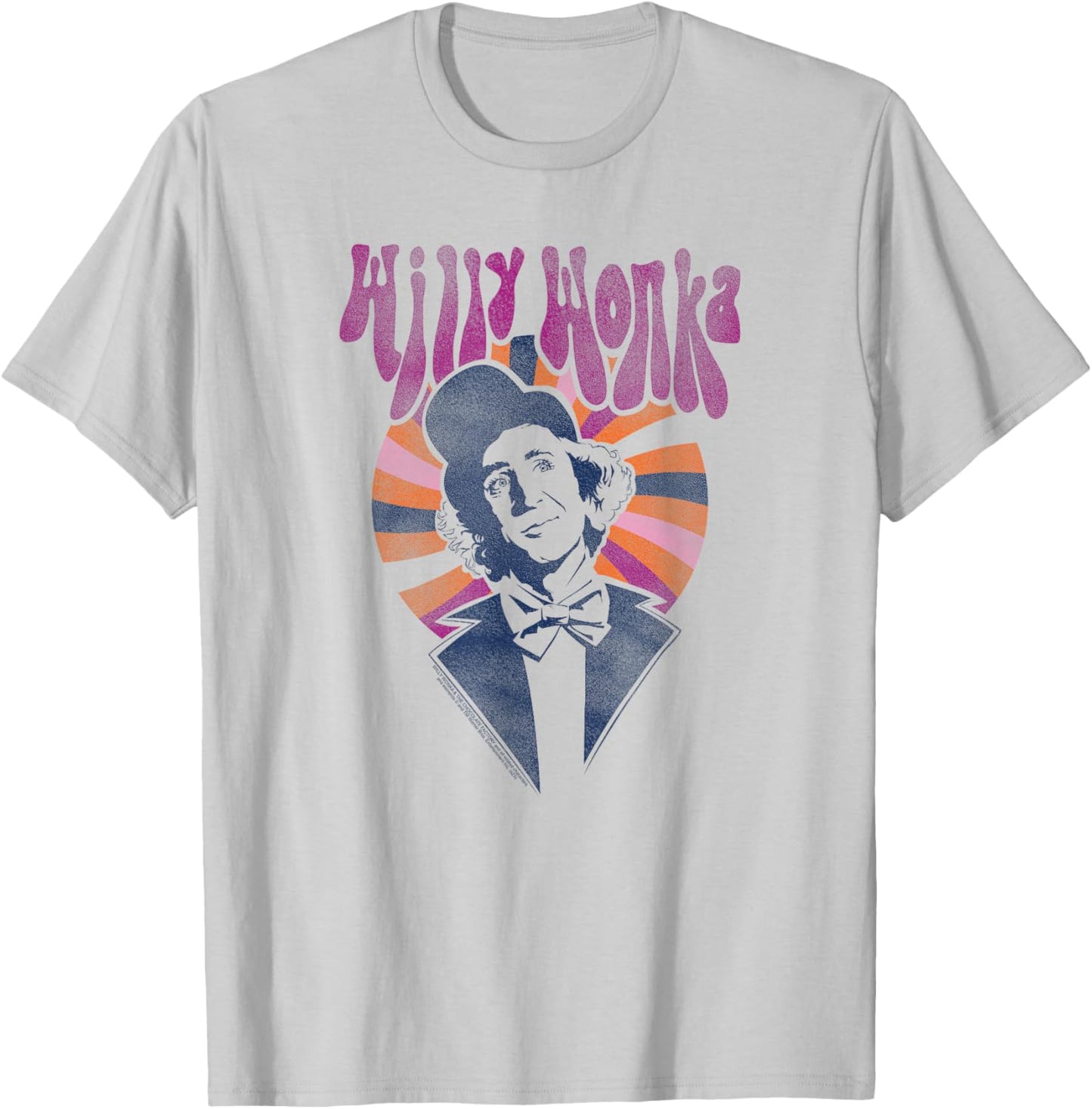Willy Wonka and The Chocolate Factory Colorful Heart Movie T-Shirt - T-Shirt | Ash