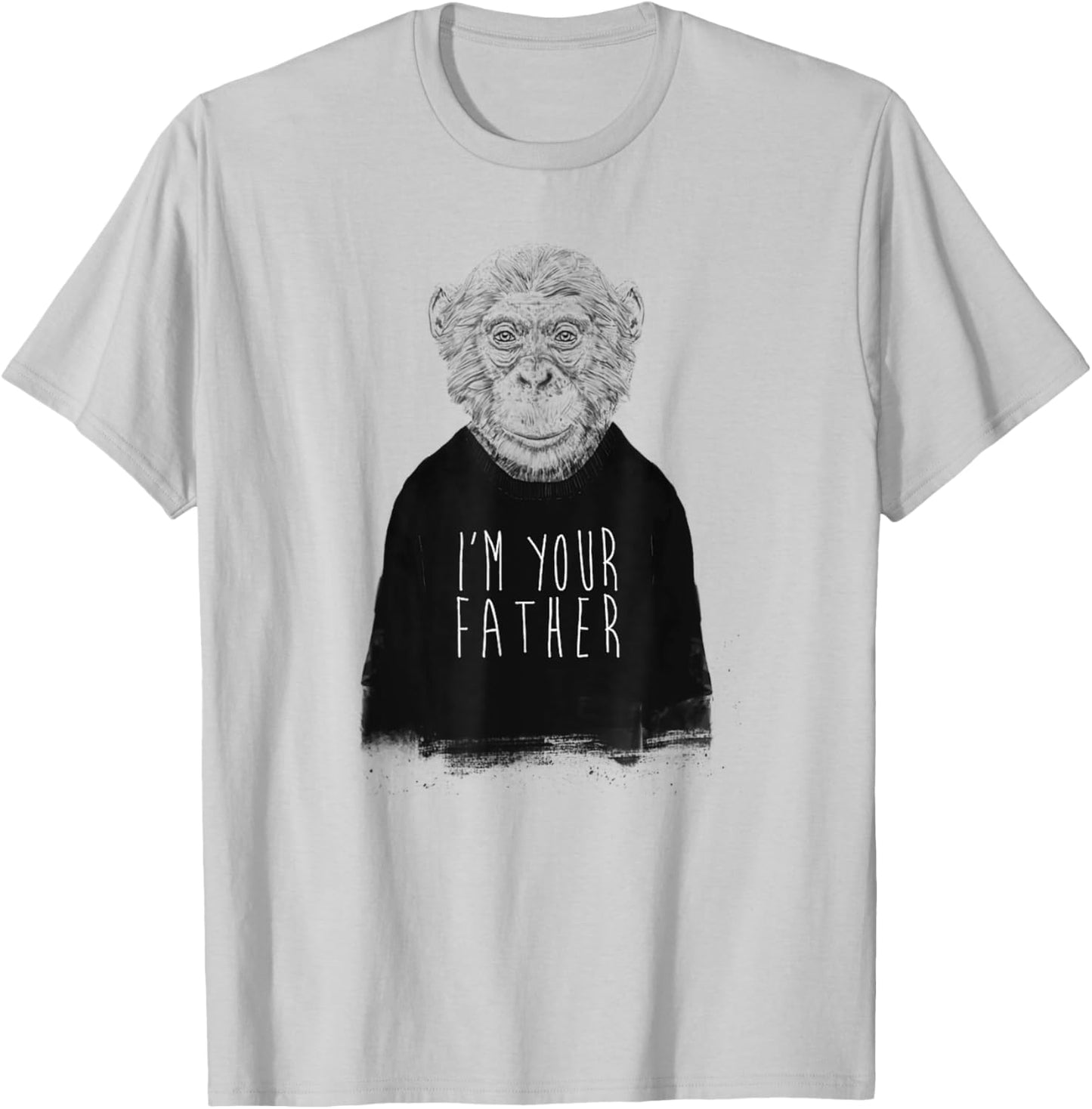 Funny Monkey I'm Your Father - Daddy Fathers Day T-Shirt - T-Shirt | Ash