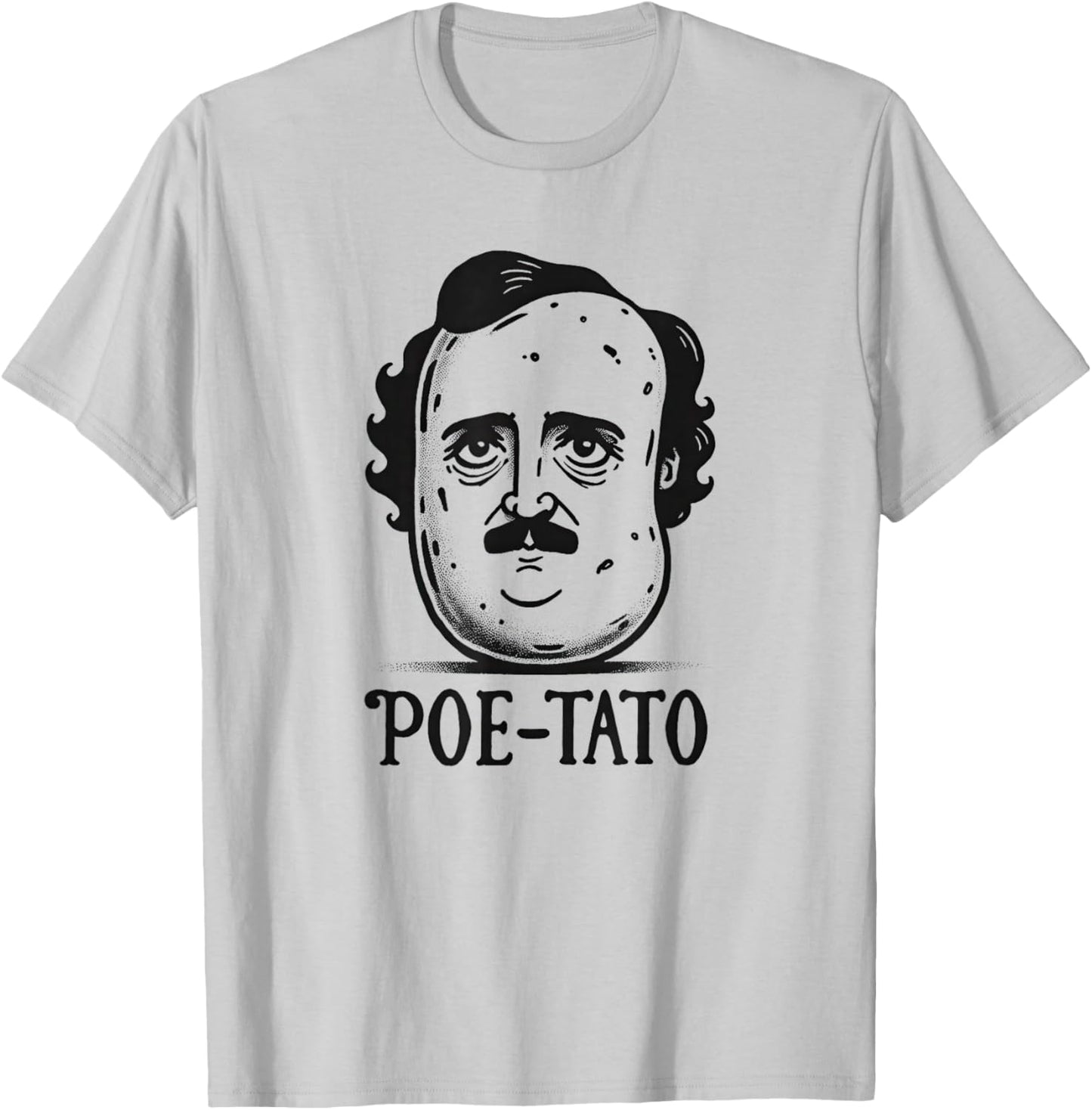 Edgar Allan Poe Poe-Tato Funny Food Pun T-Shirt - T-Shirt | Ash
